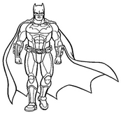 coloriage batman marche